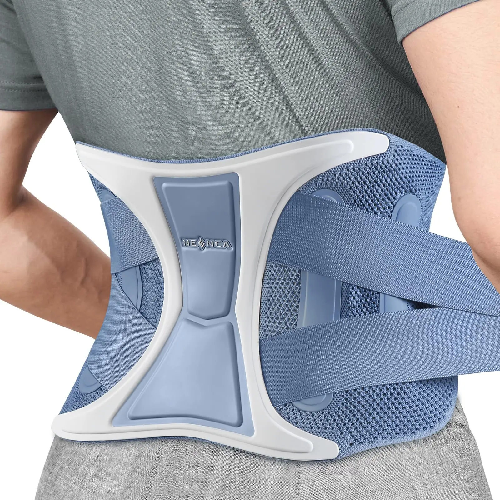 NEENCA Back Support Brace Adjustable Lumbar Support Belt Waist Wrap for Lower Back Pain Relief, Injuries, Sciatica, Scoliosis