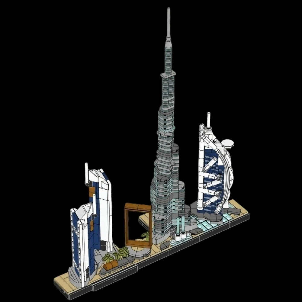 City Skyline Series 21026 21052 21043 21044 Building Blocks Sets Suitable for Christmas Gifts Compatible with Legoed Particles