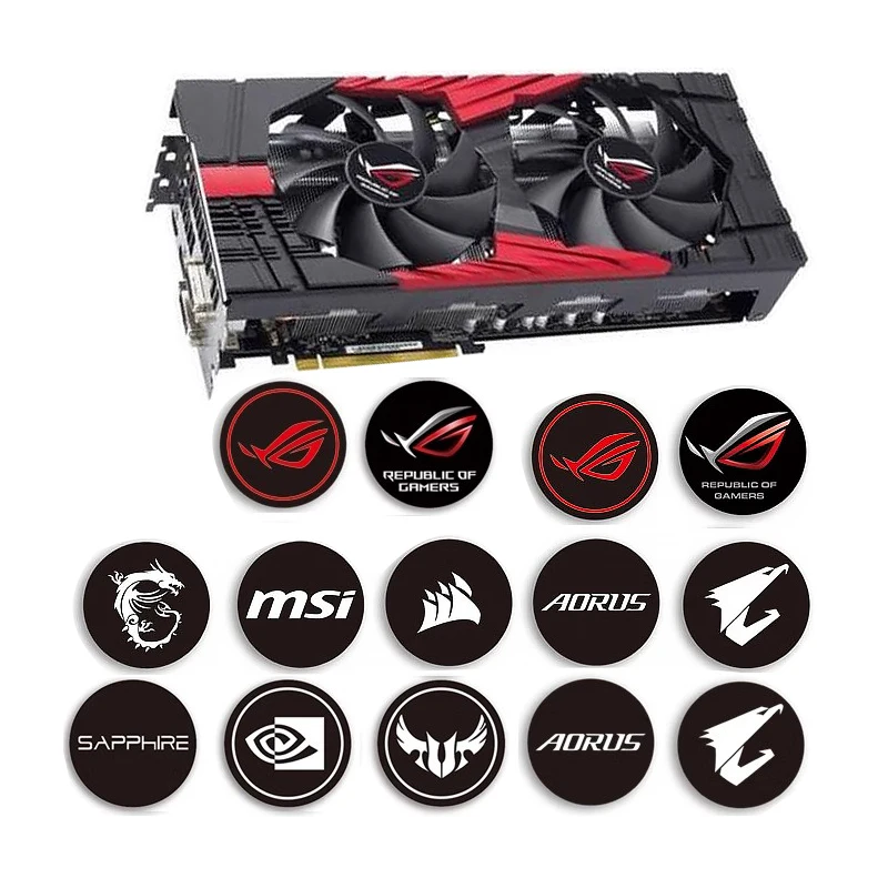 Fan Logo Sticker Graphics Card Computer Host Chassis Laptop Hall of Fame Player Country ROG