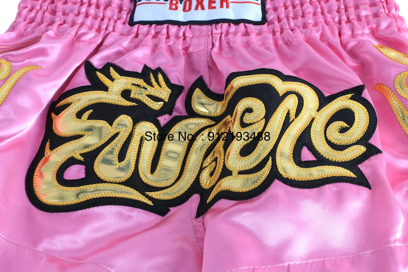 Muay Thai Shorts 2024 New Boxing Shorts Women Men Child Embroidery Kickboxing Training Pants Sanda Martial Arts Fight Equipment