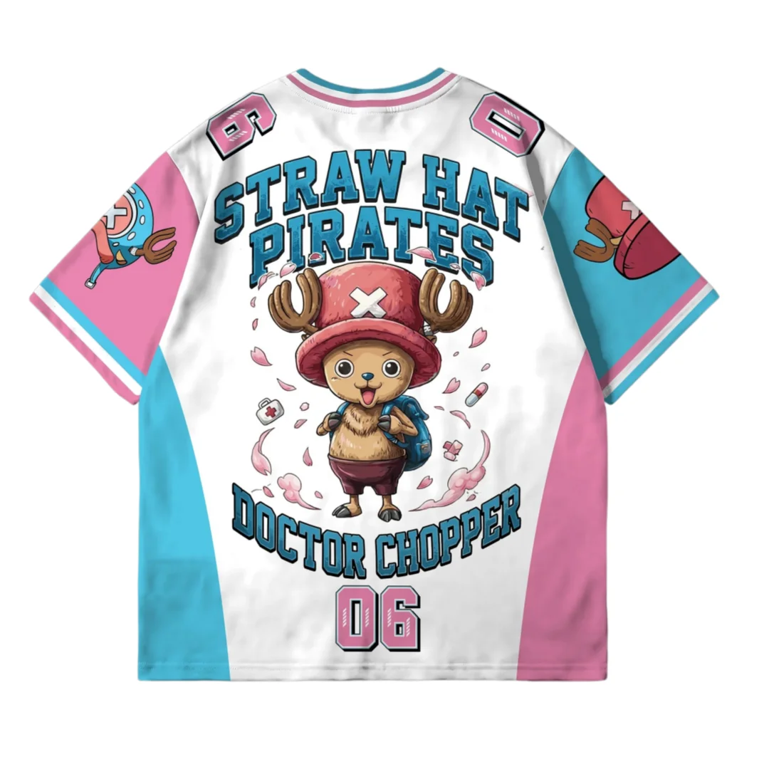 Bandai One Piece Tony Tony Chopper 06 Soccer Jersey 3D Quick Dry T-Shirt For Men Women Kids Sports Anime Tee Streetwear
