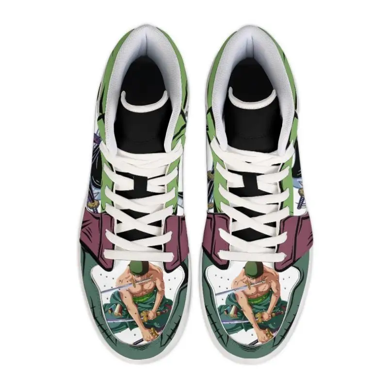 One Piece Customized Anime Sneakers Basketball Shoes Fashion Men and Women High Top Casual Shoes Monkey D. Luffy Festival Gift