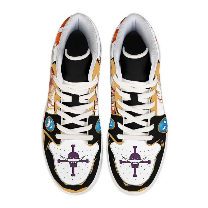 One Piece Customized Anime Sneakers Basketball Shoes Fashion Men and Women High Top Casual Shoes Monkey D. Luffy Festival Gift
