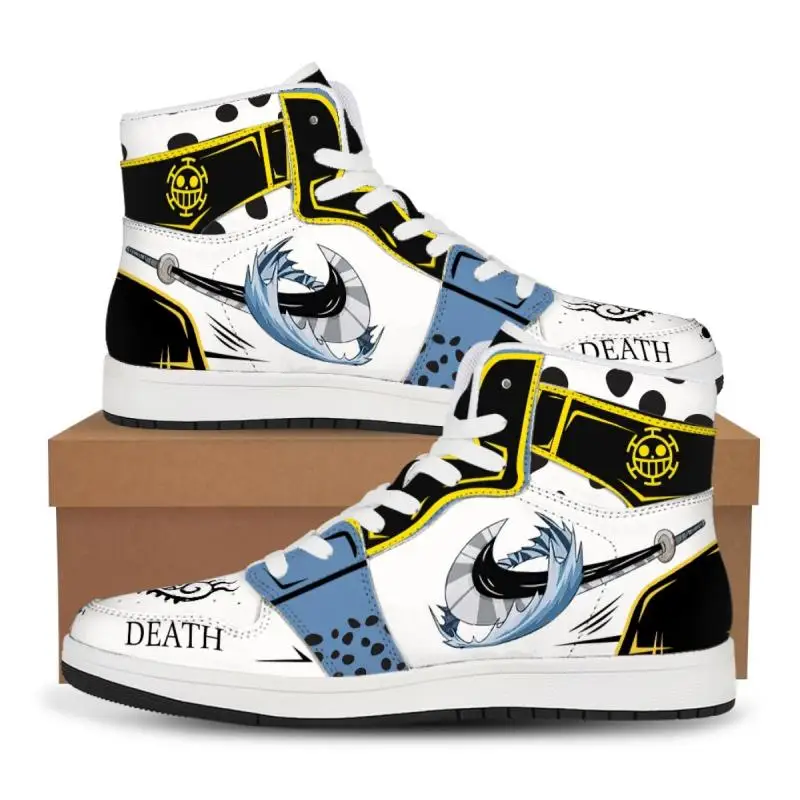 One Piece Customized Anime Sneakers Basketball Shoes Fashion Men and Women High Top Casual Shoes Monkey D. Luffy Festival Gift
