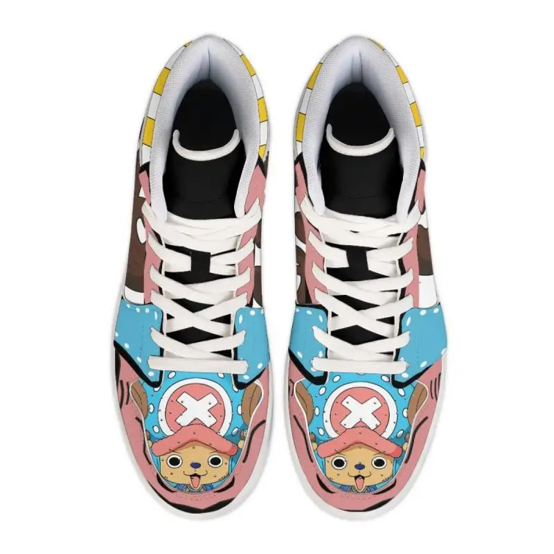 One Piece Customized Anime Sneakers Basketball Shoes Fashion Men and Women High Top Casual Shoes Monkey D. Luffy Festival Gift