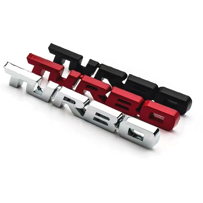 Car Sticker Turbocharged Turbo Metal Alloy 3D Badge Car Modification Accessories Rear Marked Side Marking Decorative Car-Sticker