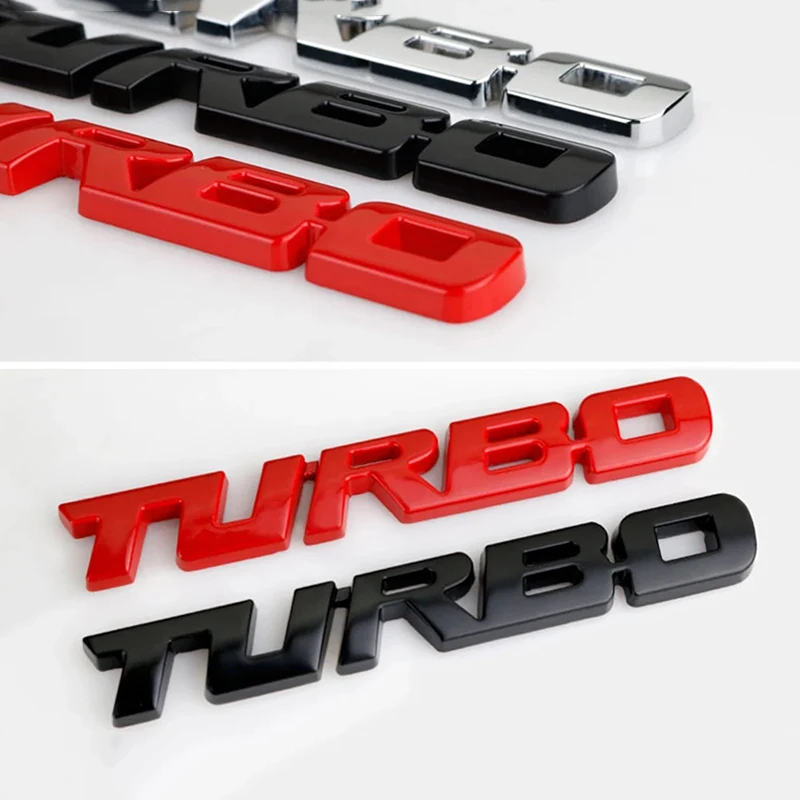 Car Sticker Turbocharged Turbo Metal Alloy 3D Badge Car Modification Accessories Rear Marked Side Marking Decorative Car-Sticker