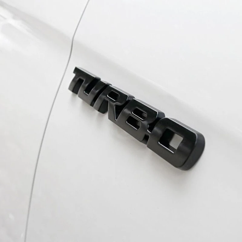Car Sticker Turbocharged Turbo Metal Alloy 3D Badge Car Modification Accessories Rear Marked Side Marking Decorative Car-Sticker