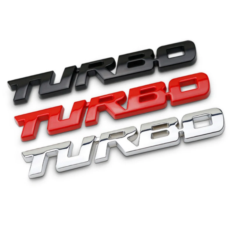 Car Sticker Turbocharged Turbo Metal Alloy 3D Badge Car Modification Accessories Rear Marked Side Marking Decorative Car-Sticker