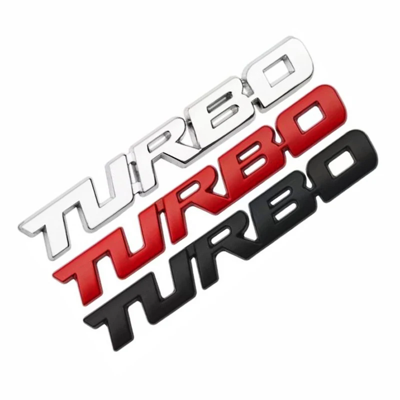 Car Sticker Turbocharged Turbo Metal Alloy 3D Badge Car Modification Accessories Rear Marked Side Marking Decorative Car-Sticker