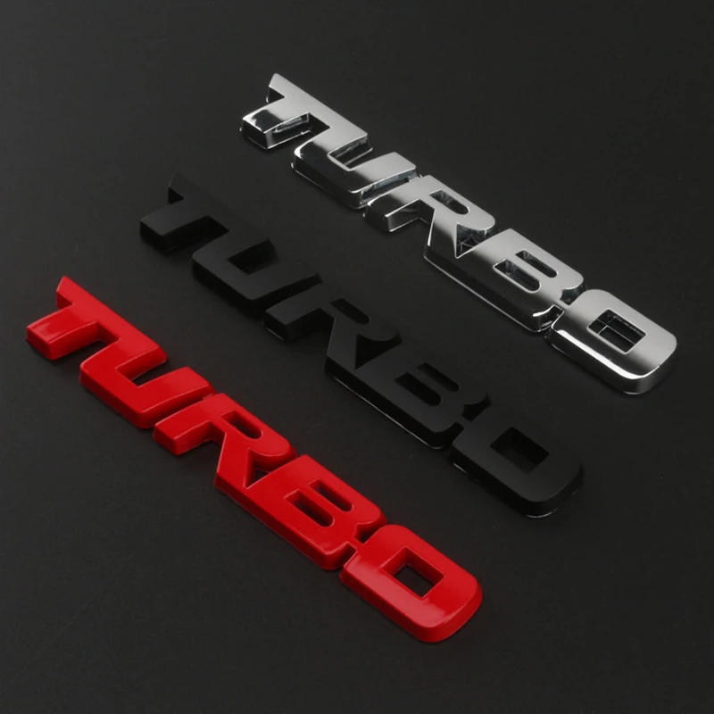 Car Sticker Turbocharged Turbo Metal Alloy 3D Badge Car Modification Accessories Rear Marked Side Marking Decorative Car-Sticker
