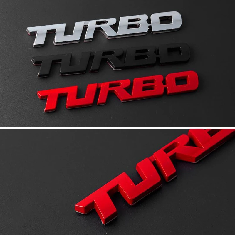 Car Sticker Turbocharged Turbo Metal Alloy 3D Badge Car Modification Accessories Rear Marked Side Marking Decorative Car-Sticker