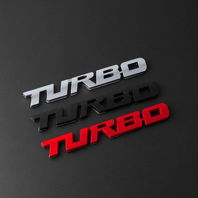 Car Sticker Turbocharged Turbo Metal Alloy 3D Badge Car Modification Accessories Rear Marked Side Marking Decorative Car-Sticker