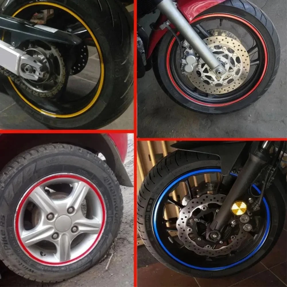 1set of 16pcs Wheel Sticker Reflective Rim Stripe Tape Bike Motorcycle Stickers For Honda For Kawasaki Z750 Z800 For YAMAHA MT07