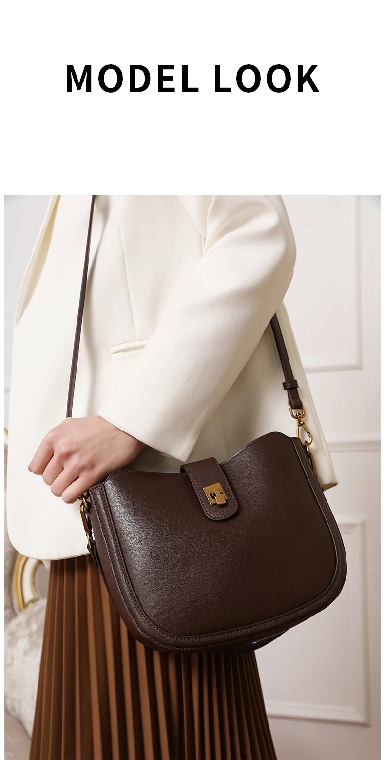 Women‘s Cowhide Genuine Leather Shoulder Bag Ladies Soft Natural Cow Leather Handbag Female Fashion Luxury Design Crossbody Bags