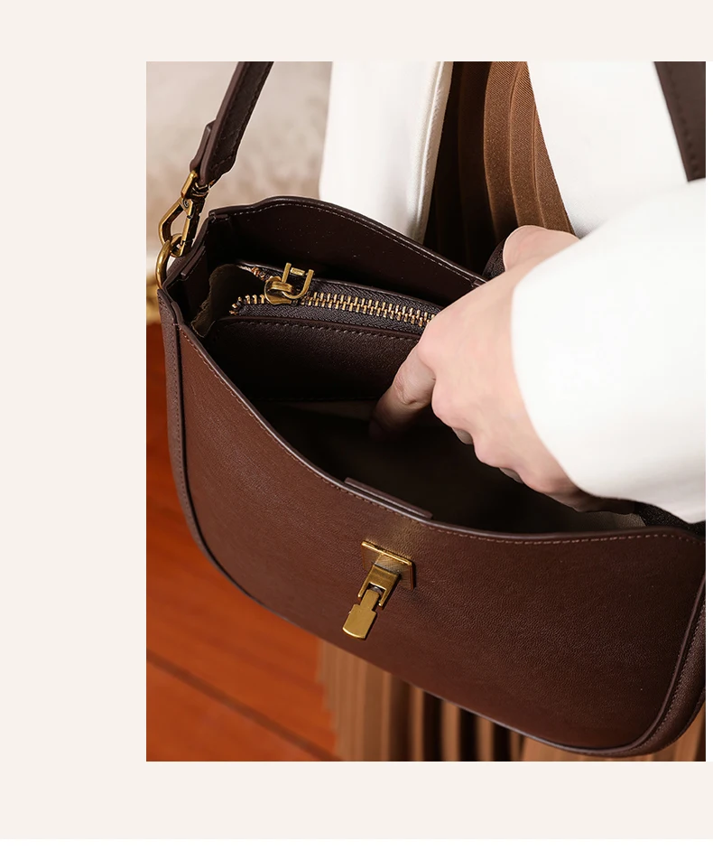 Women‘s Cowhide Genuine Leather Shoulder Bag Ladies Soft Natural Cow Leather Handbag Female Fashion Luxury Design Crossbody Bags