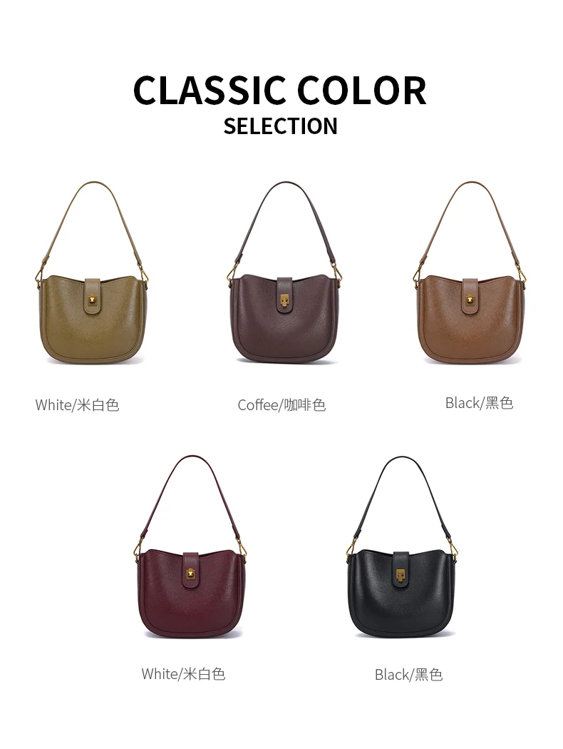 Women‘s Cowhide Genuine Leather Shoulder Bag Ladies Soft Natural Cow Leather Handbag Female Fashion Luxury Design Crossbody Bags