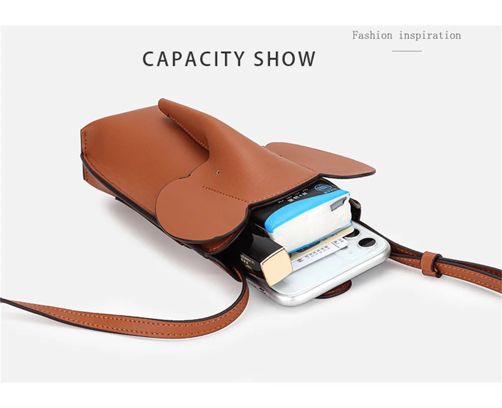 Genuine Leather Shoulder Bag Fashion Elephant Purse  Animal Shaped Purse Elephant Phone Bags