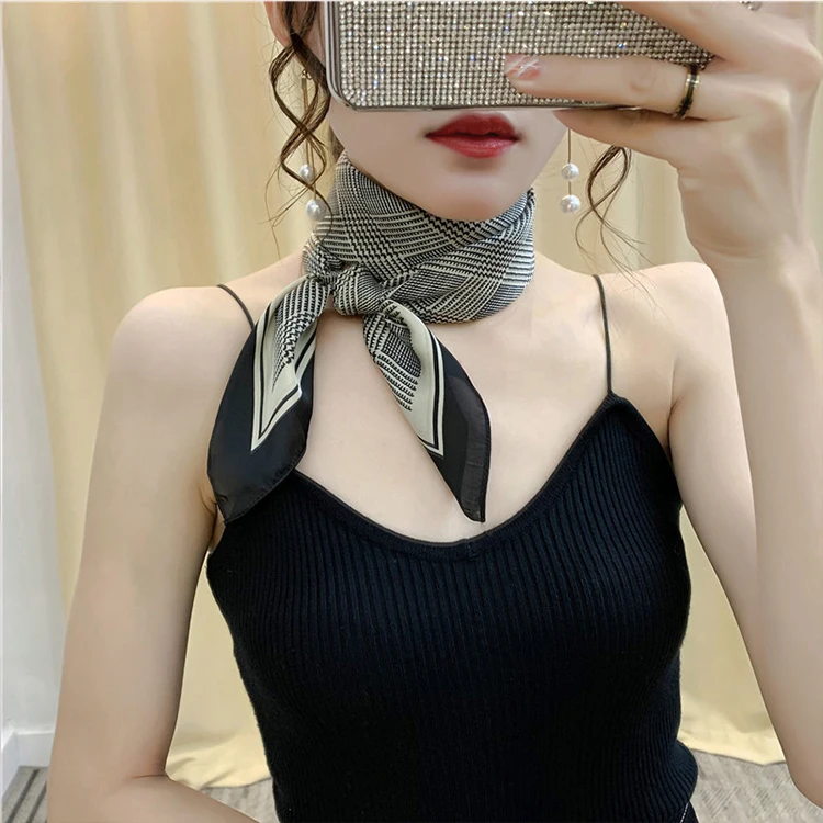 Scarf Women Silk Satin Women Bandana Silk Scarves Scarf for Women Neckerchief Luxury Scarf Foulard Laven Official Store WJ002