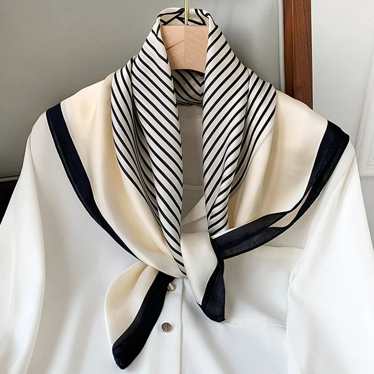 Scarf Women Silk Satin Women Bandana Silk Scarves Scarf for Women Neckerchief Luxury Scarf Foulard Laven Official Store WJ002