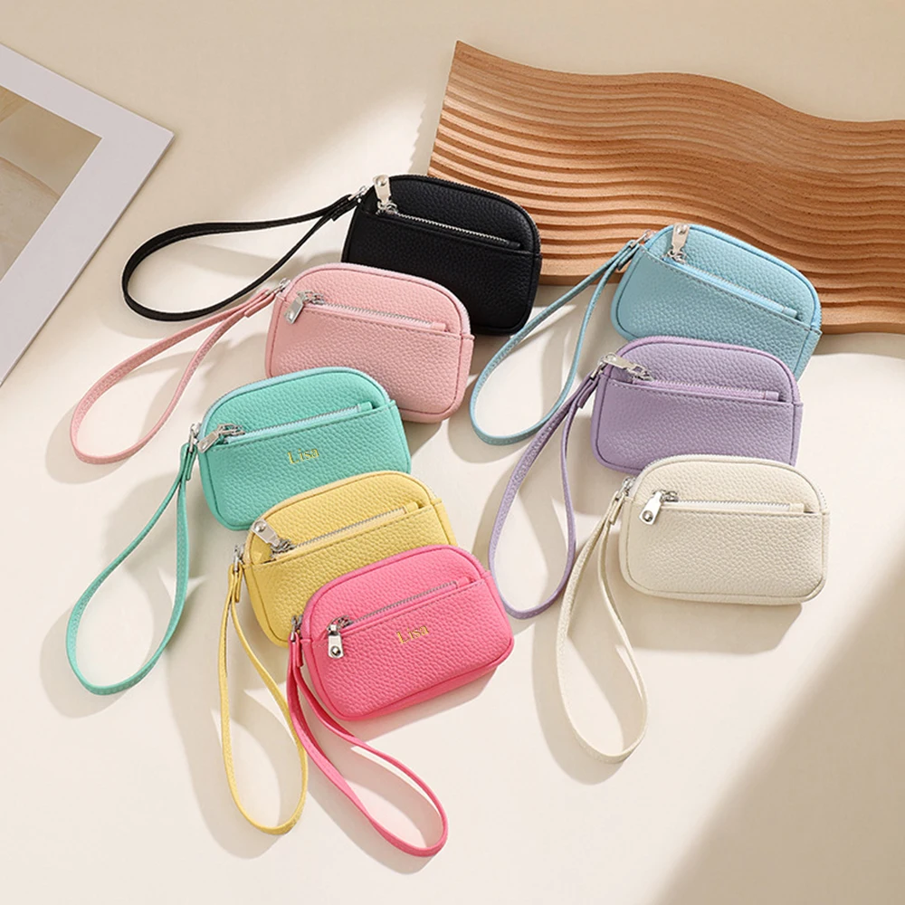 Customized Name Lipstick, Earphone Storage Pouch, Small and Compact Keychain Pendant, Multi-Color Hand-Held Wallet