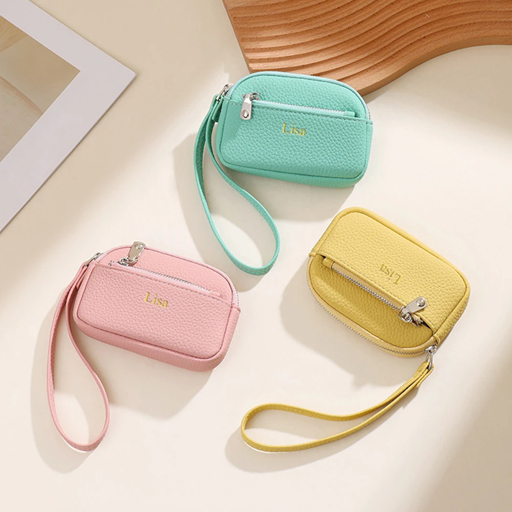 Customized Name Lipstick, Earphone Storage Pouch, Small and Compact Keychain Pendant, Multi-Color Hand-Held Wallet