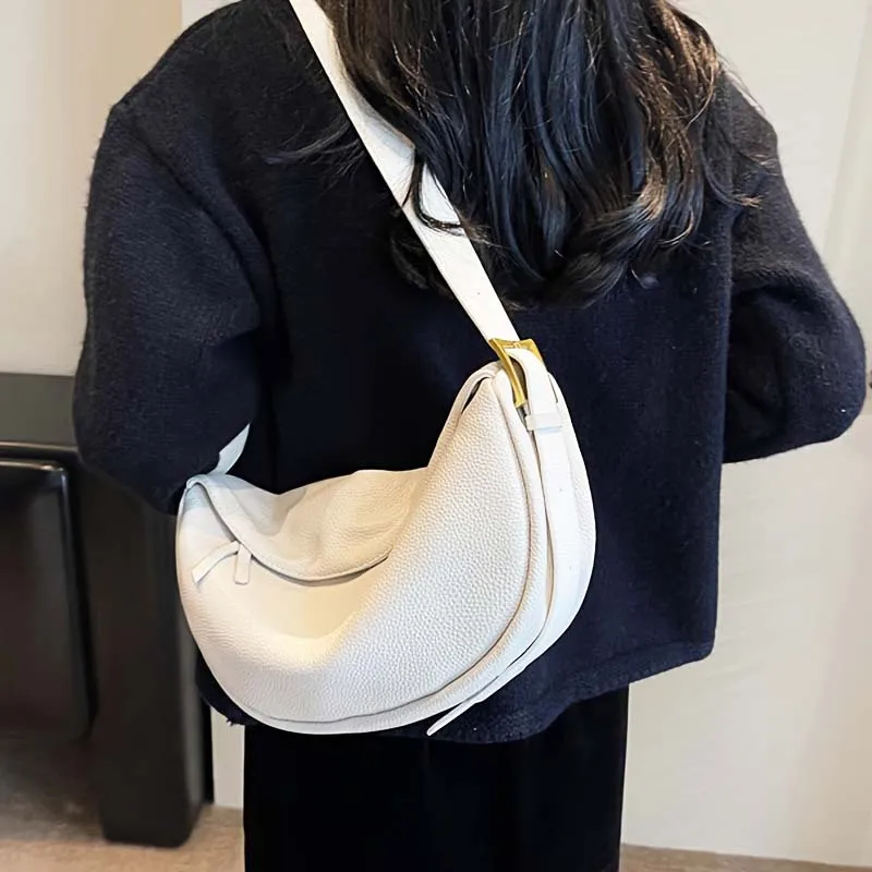 Fashionable Retro New Leather Bag, Women's Dumpling Bag, Shoulder Bags, Crossbody Bags, Trendy and Versatile Soft Leather Bag