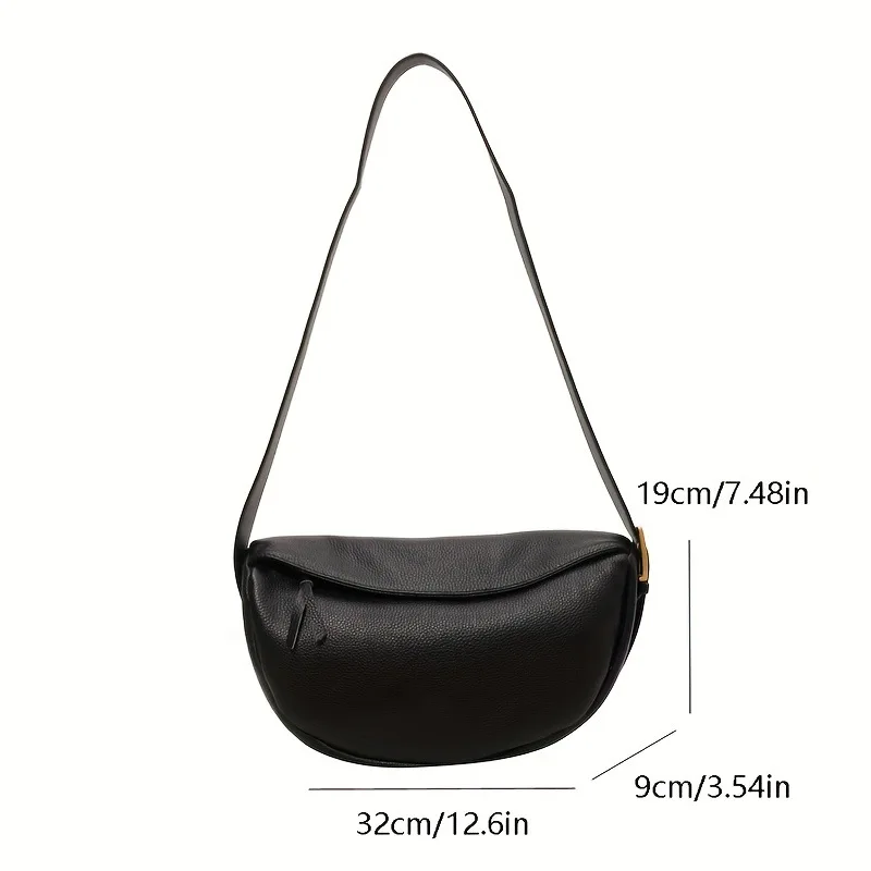 Fashionable Retro New Leather Bag, Women's Dumpling Bag, Shoulder Bags, Crossbody Bags, Trendy and Versatile Soft Leather Bag