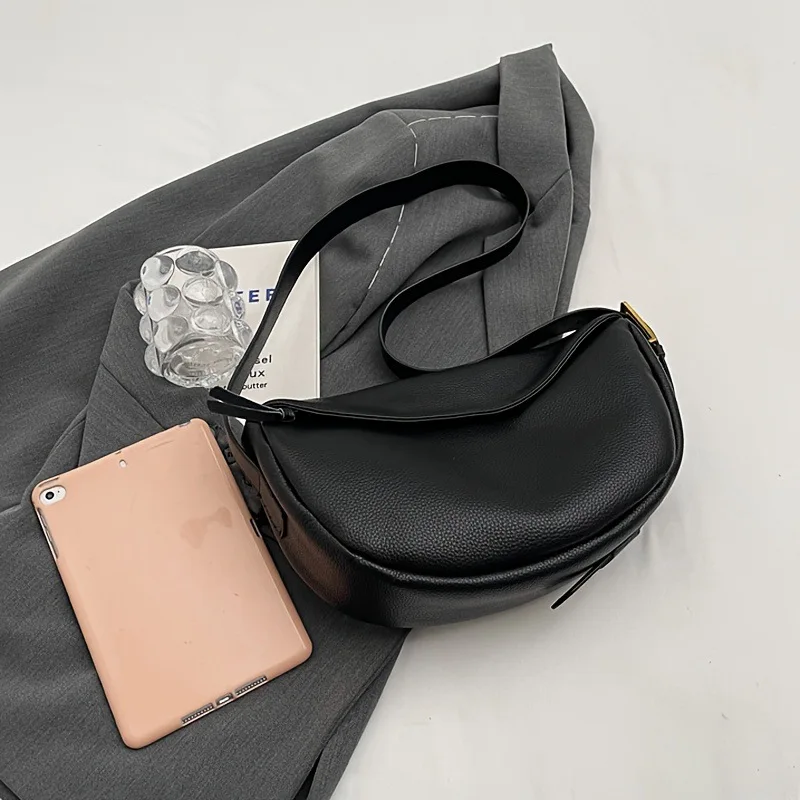 Fashionable Retro New Leather Bag, Women's Dumpling Bag, Shoulder Bags, Crossbody Bags, Trendy and Versatile Soft Leather Bag