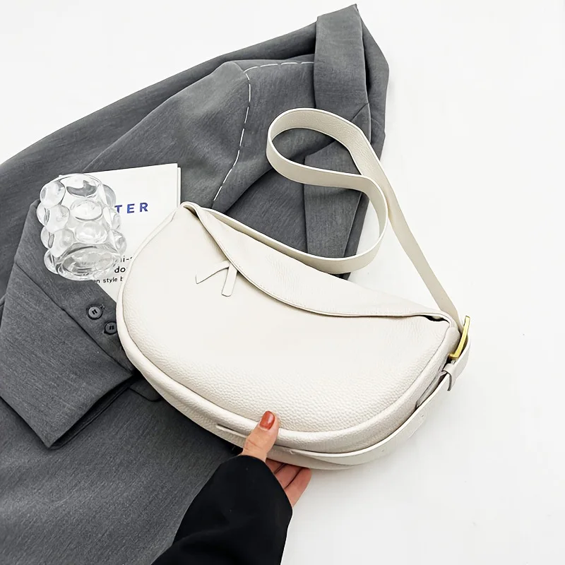 Fashionable Retro New Leather Bag, Women's Dumpling Bag, Shoulder Bags, Crossbody Bags, Trendy and Versatile Soft Leather Bag