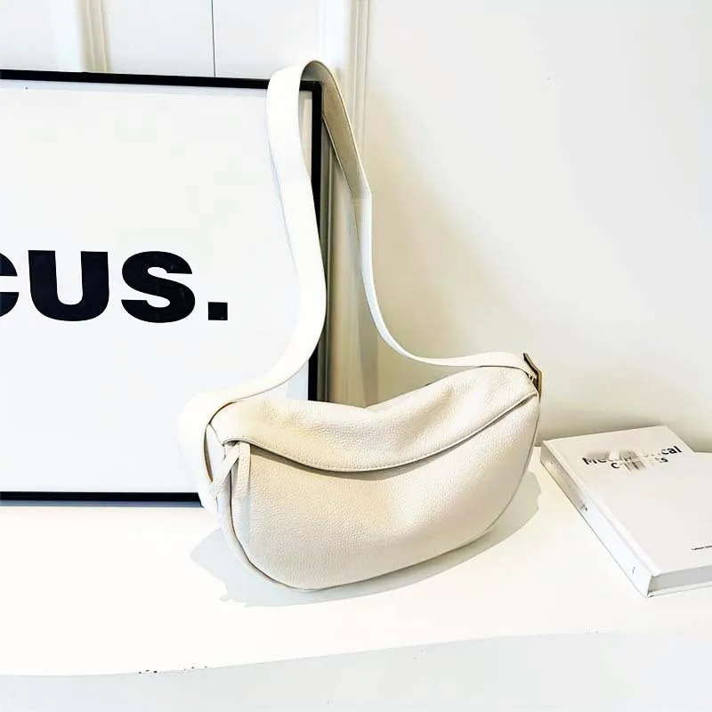 Fashionable Retro New Leather Bag, Women's Dumpling Bag, Shoulder Bags, Crossbody Bags, Trendy and Versatile Soft Leather Bag