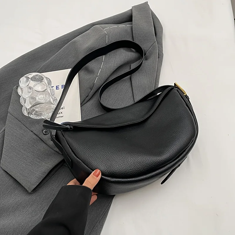 Fashionable Retro New Leather Bag, Women's Dumpling Bag, Shoulder Bags, Crossbody Bags, Trendy and Versatile Soft Leather Bag
