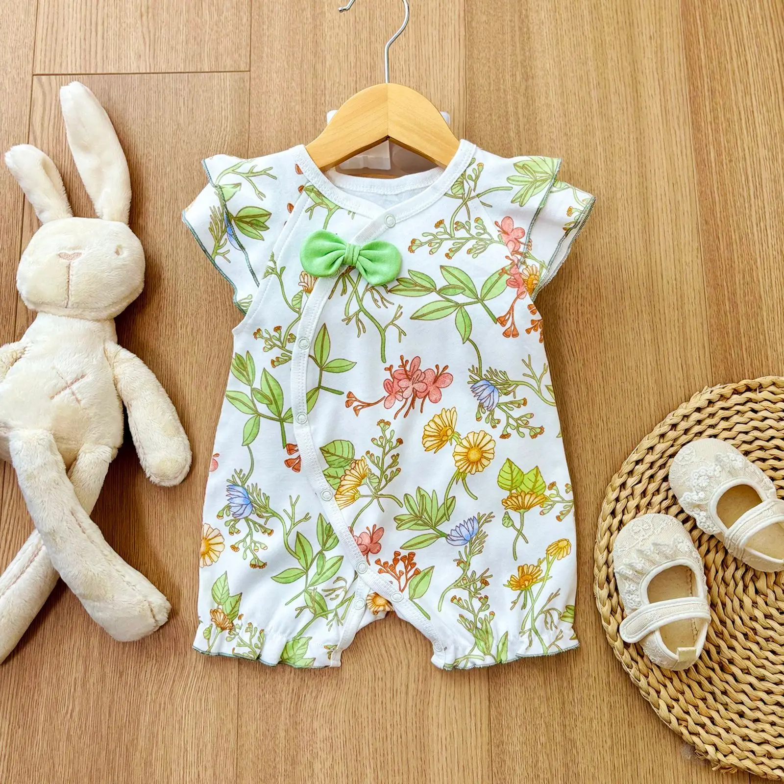 2025 baby girl rompers summer short sleeve clothing cotton Girls Onesies toddlers clothes infant newborn overalls kids homewear