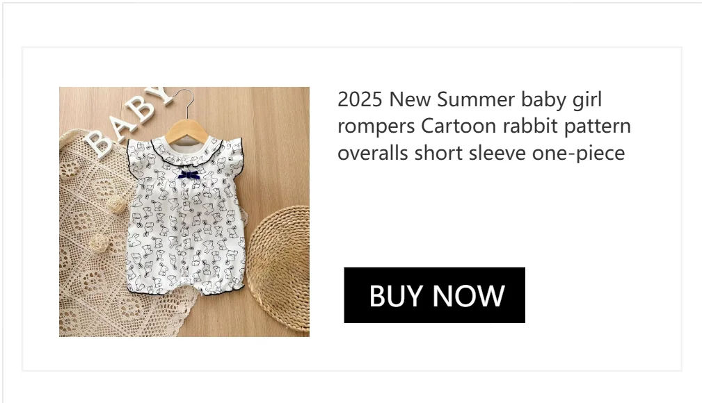 2025 baby girl rompers summer short sleeve clothing cotton Girls Onesies toddlers clothes infant newborn overalls kids homewear