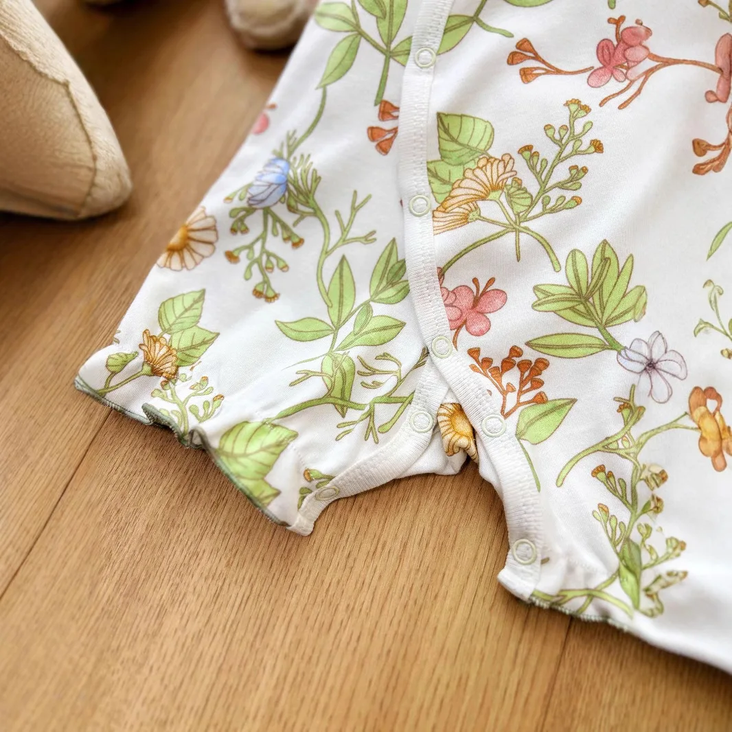 2025 baby girl rompers summer short sleeve clothing cotton Girls Onesies toddlers clothes infant newborn overalls kids homewear