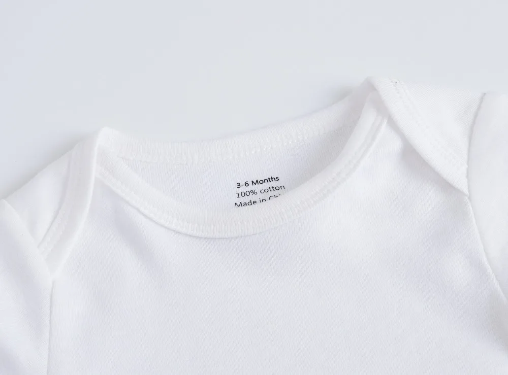 Kavkas 3PCS 5PCS Baby Boys Girls Clothes Solid White Short Sleeve Cotton Baby Bodysuits body bebe 0-24 months Newborn Jumpsuit