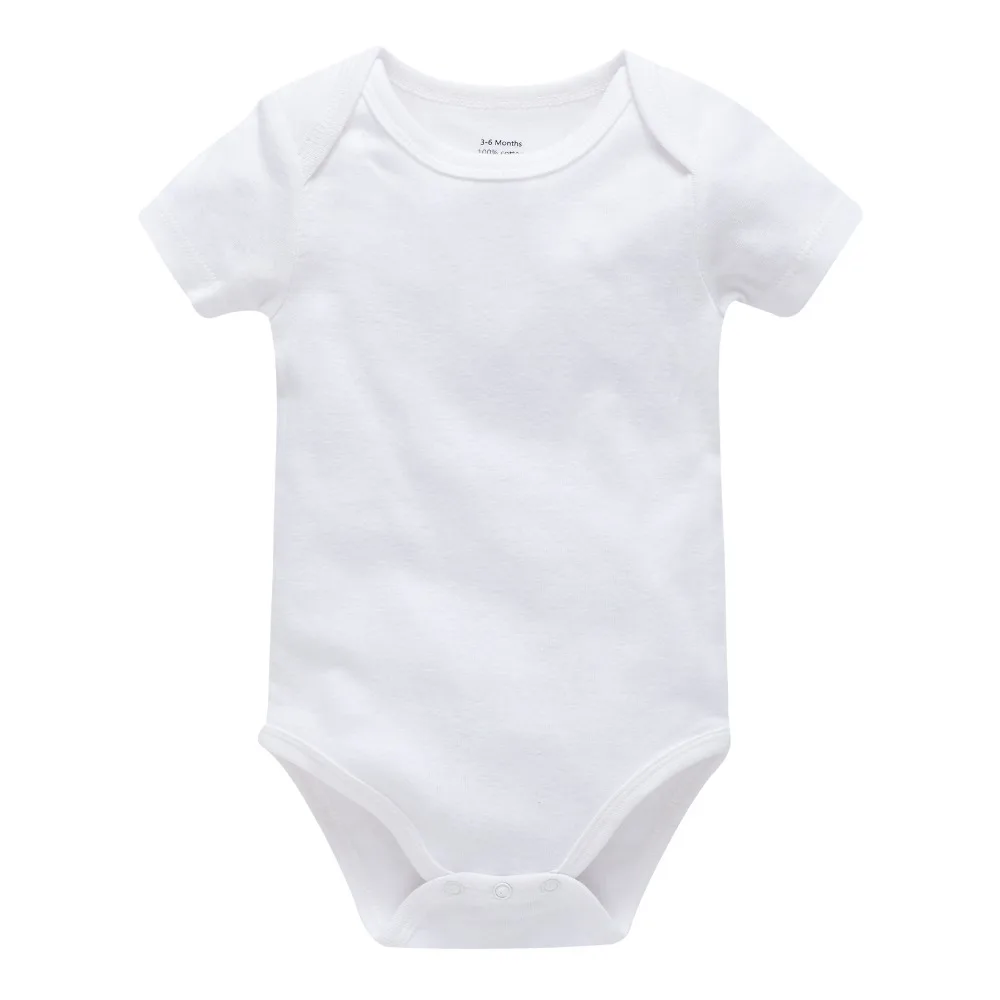 Kavkas 3PCS 5PCS Baby Boys Girls Clothes Solid White Short Sleeve Cotton Baby Bodysuits body bebe 0-24 months Newborn Jumpsuit