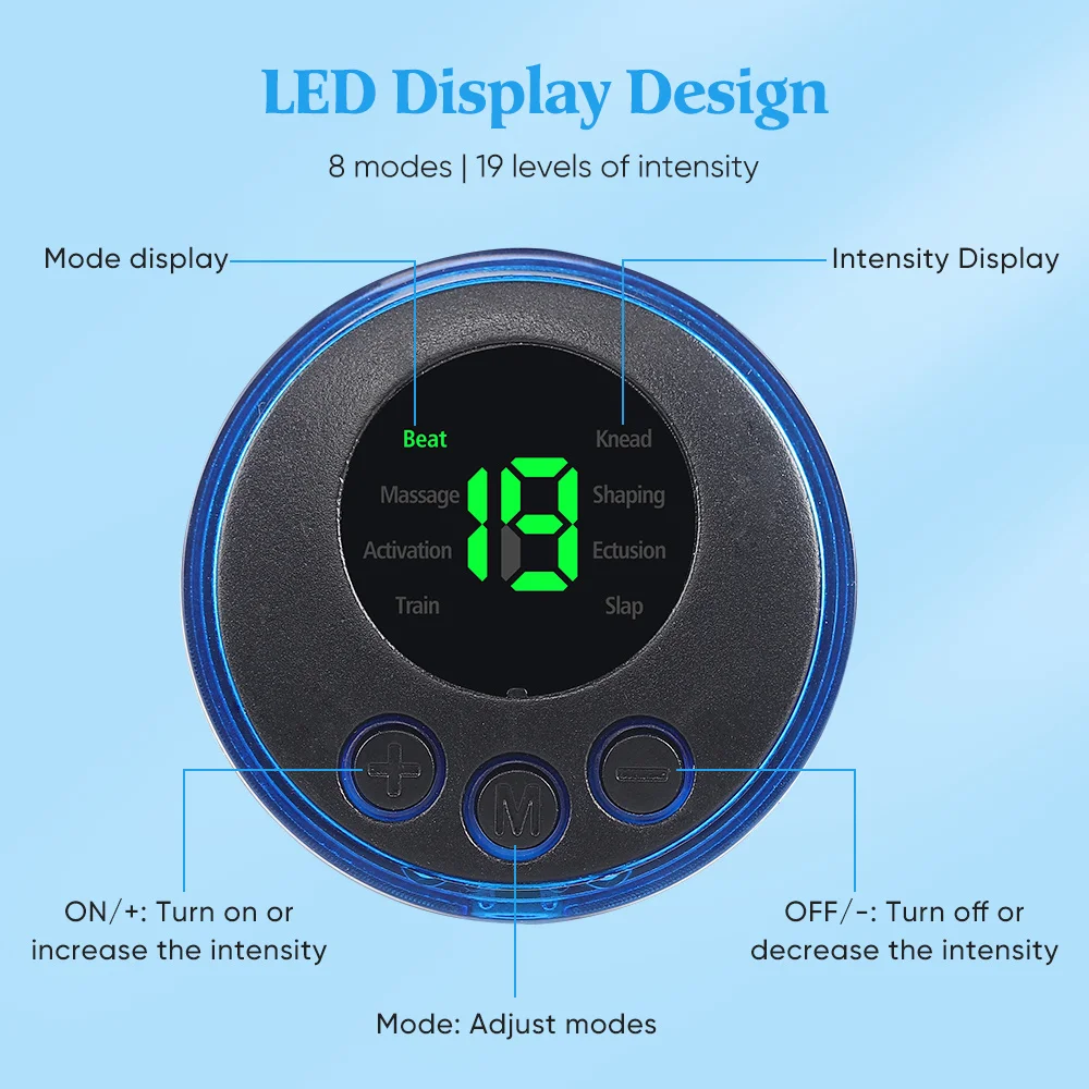 Electric Neck Massager EMS Muscle Massage Stimulator Low Frequency Instrument Back Cervical Calf Patches Pain Joints Mini Device