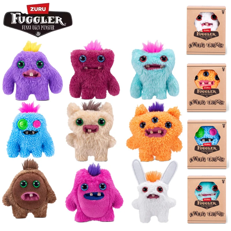 Original Fuggler Baby Fugg Series 4th Generation Mini Soft Plush Doll Teeth Monster Ugly Cute Funny Toy Chlidren Christmas Gift
