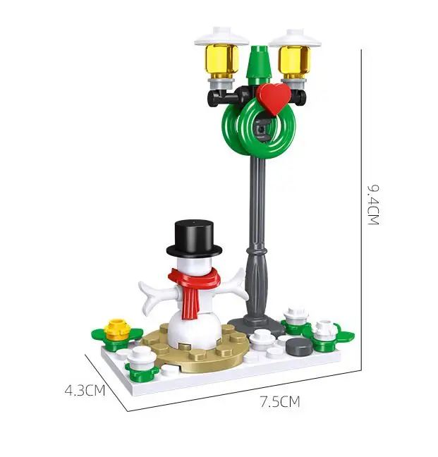 Christmas Blocks Toys Santa Claus Reindeer Action Figures Building Bricks Toy Gift