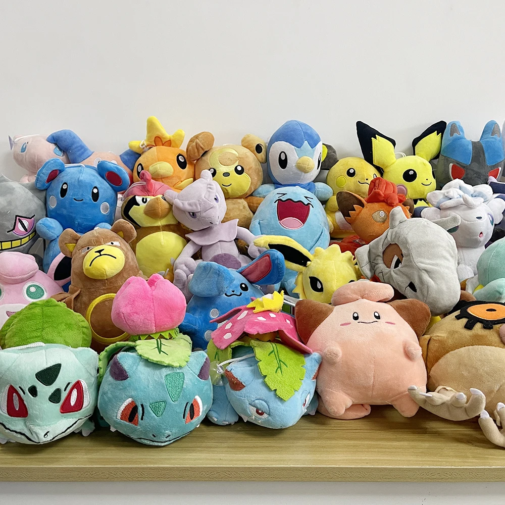 20cm Dragonite Plush Toys Pokemon Pikachu Squirtle Bulbasaur Charmander Gengar Eevee Dragonite Stuffed Toys Xmas Kid Gift