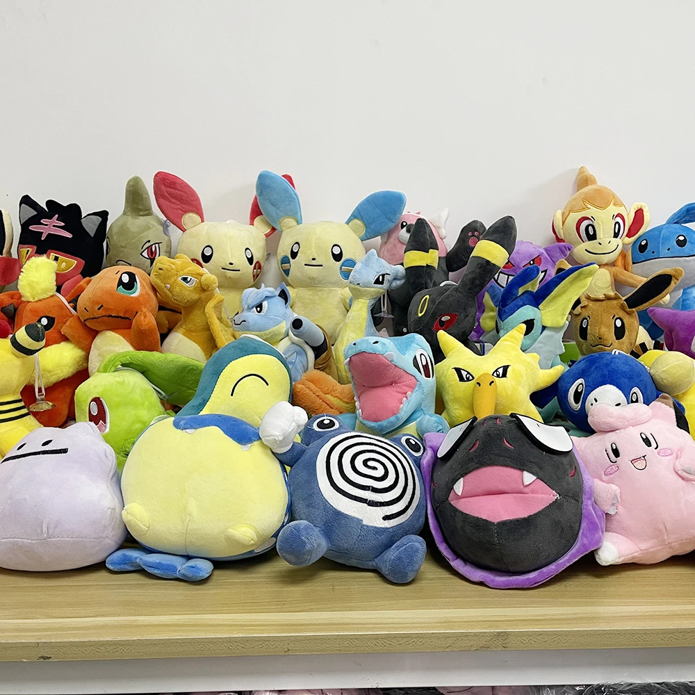 20cm Dragonite Plush Toys Pokemon Pikachu Squirtle Bulbasaur Charmander Gengar Eevee Dragonite Stuffed Toys Xmas Kid Gift