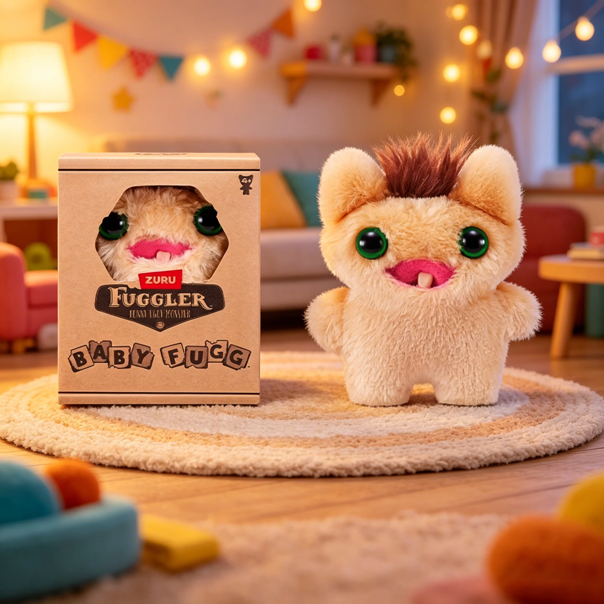Original Fuggler Baby Fuggs Series 4 Plush Keychain Funny Ugly Monster Stuffed Doll Desk Decoration Kid Holiday Gift 11CM