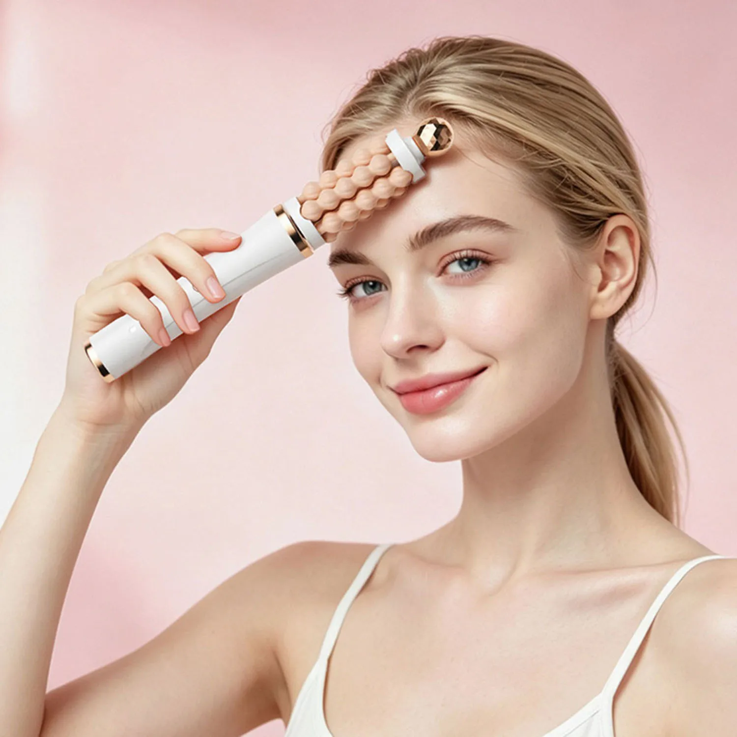 New 3D Wave Roller Rotation Massager Luxury Facial Lifting and Massage Stick Beauty Wand Facial Shaping Lifting Skin Tightening
