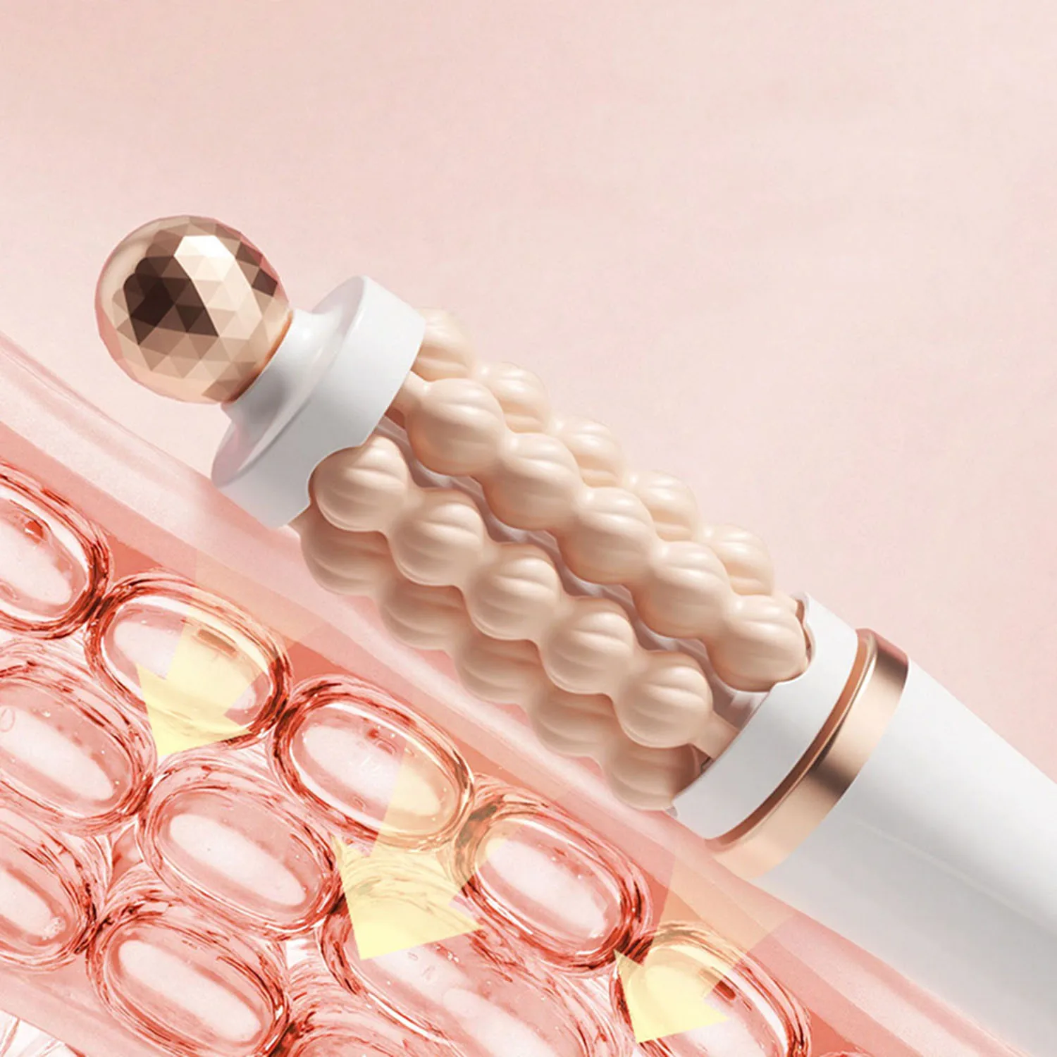 New 3D Wave Roller Rotation Massager Luxury Facial Lifting and Massage Stick Beauty Wand Facial Shaping Lifting Skin Tightening