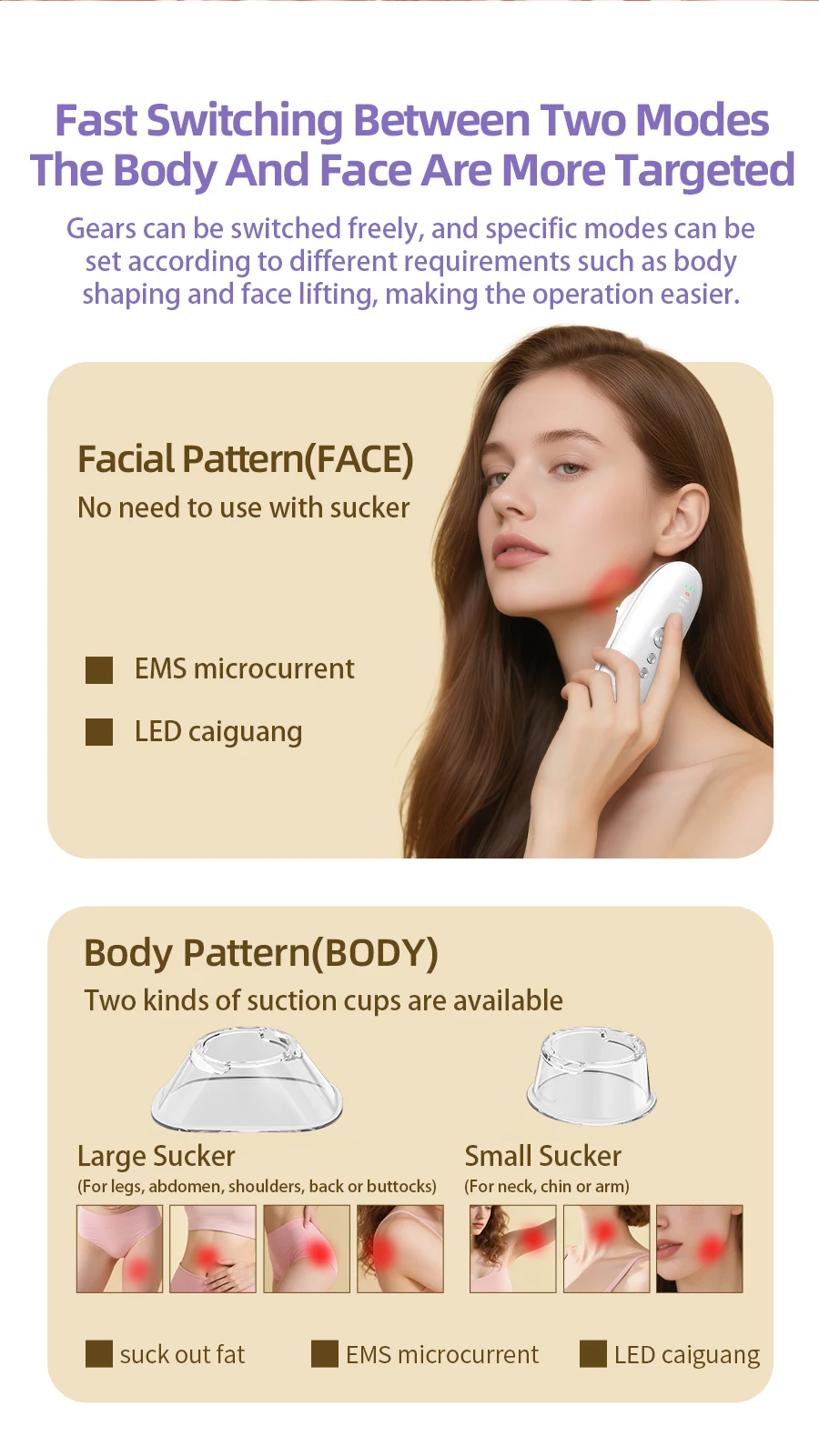 Anti Cellulite Tool and Skin Tightening Device Body Sculpting Massager Cellulite Removal Machine for Face Belly Arms Legs Waist