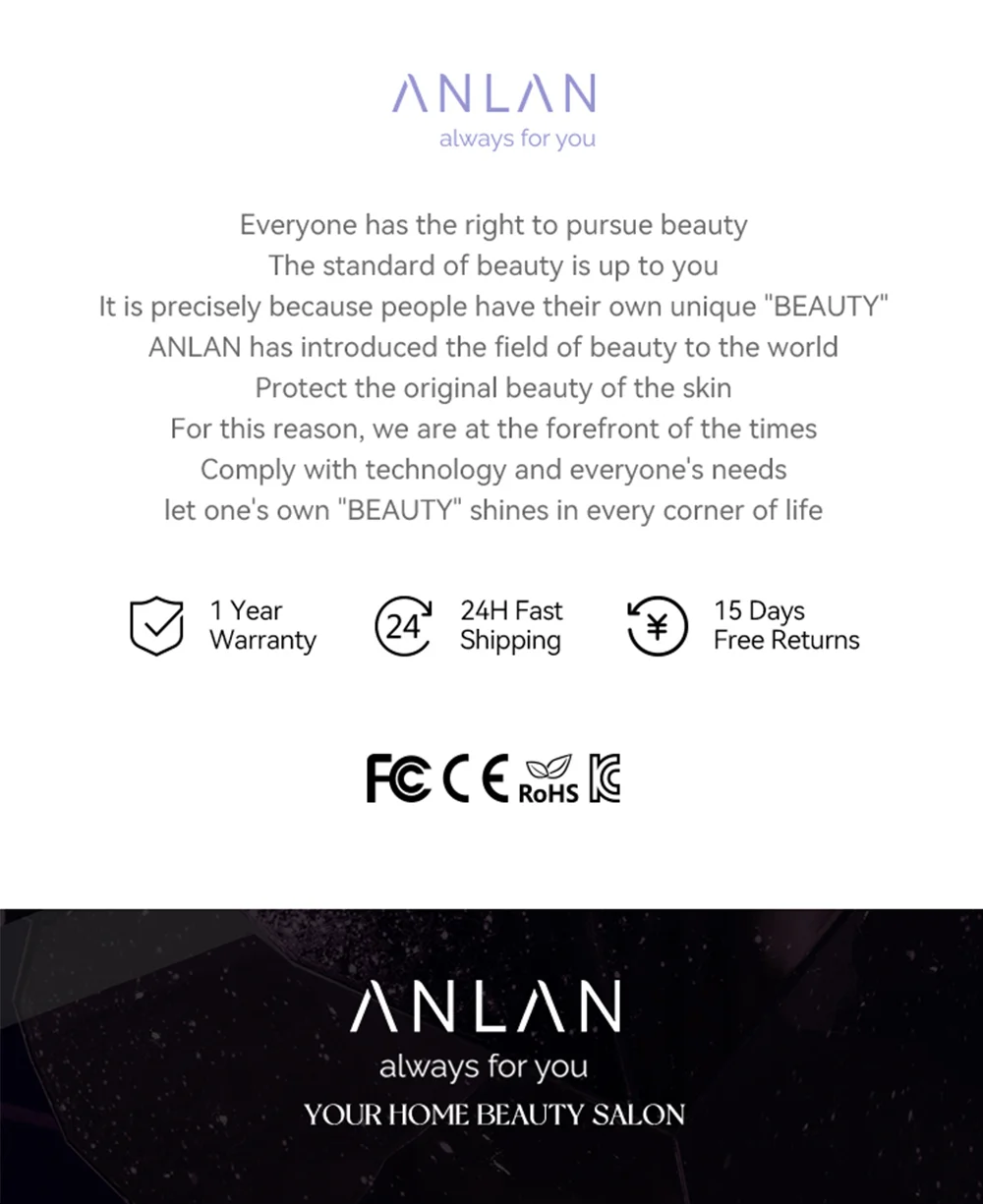 ANLAN Dual Polar Neck Beauty Device with 24K Gold Anti-aging Remove Double Chin Facial Lifting 5 Color LED Warm Facial Massager