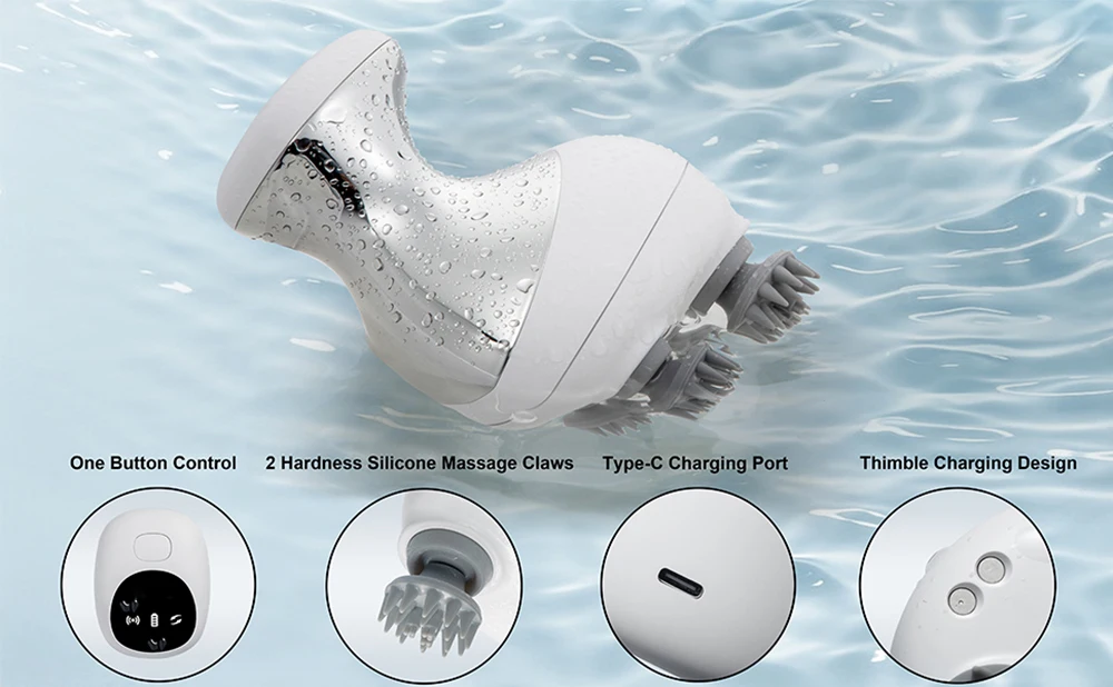 Head Massager for Deep Massage and Cleaning Electric Scalp Massager for Promoting Hair Growth Handheld Waterproof Massage Tool