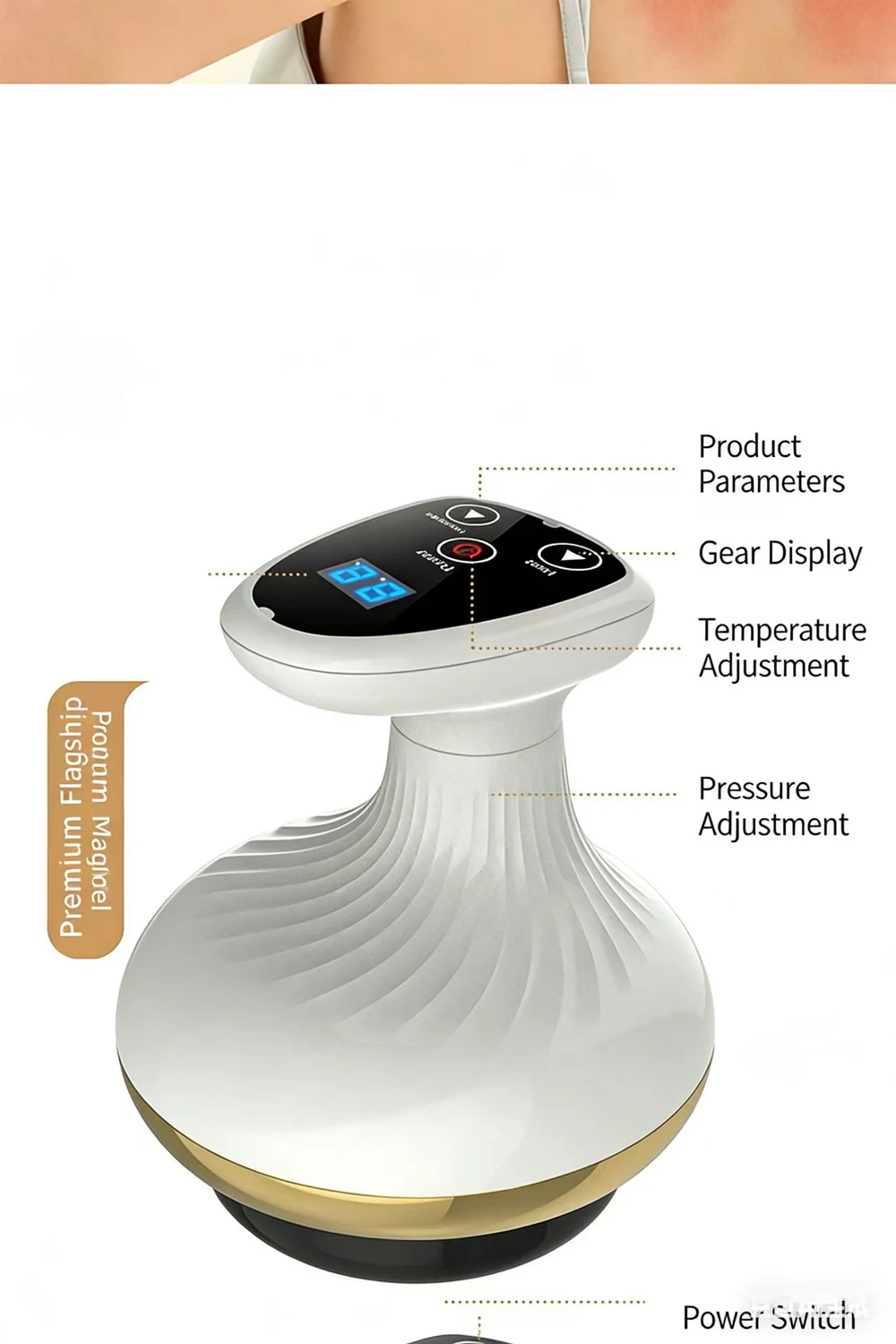 Electric Scraping Massage, Cupping Body Massager, Vacuum Cleaner, Cupping, Back, Neck, Arms, Massager Scraping Instrument