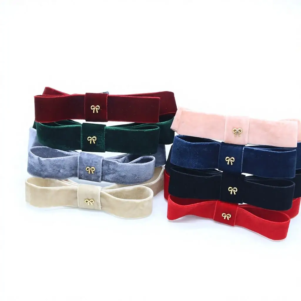 New winter velvett bow elegant headband fashion hairband hair accessories clip OEM